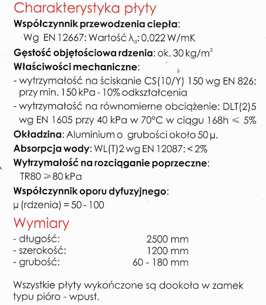 Płyta wentylacyjna Powerboard white 60mm x1200x3000