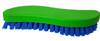 Szczotka do mycia konwi "S",ręczna, 20cm, zielono-niebieska