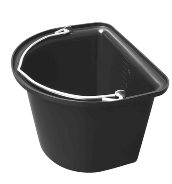 Pojemnik na paszę z pałąkiem czarny 