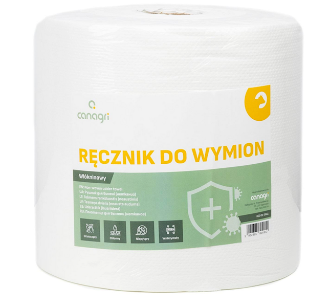 Włókninowy ręcznik do wymion, 1800g, 26x25 cm