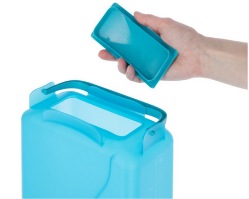 Karmidło dla drobiu prostokątne 5,5 l, plastikowy, niebieskie, Kerbl