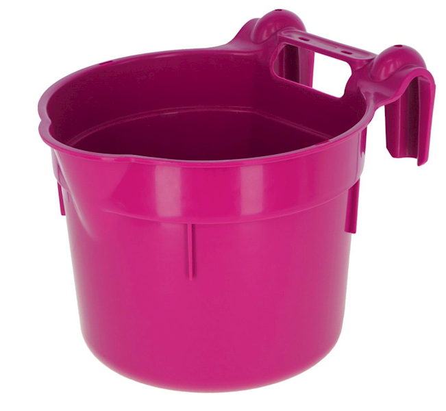 Karmidło HangOn z zawiesiem, okrągłe, różowy, 8l Kerbl