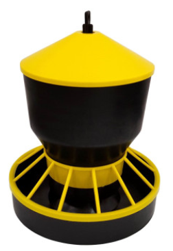 Karmidło zasypowe, automatyczne, 6kg, czarno-zółte