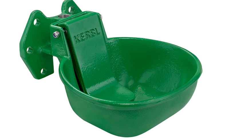 Poidło miskowe żeliwne, dla bydła i koni, typ PM-5, 2,5L, oliwkowe