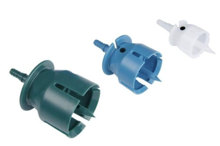 Strzykawka HSW ECO-MATIC - zestaw końcówek odpowietrzających do butelek