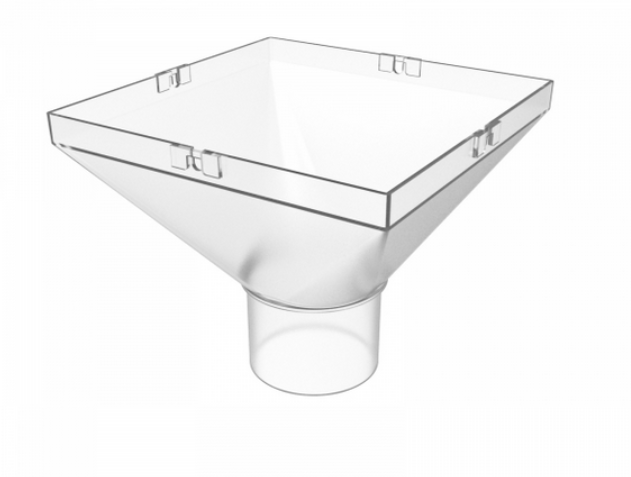 zsyp końcowy do rury fi 75 przezroczysty