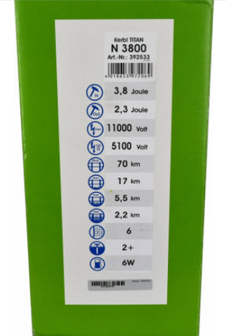 Elektryzator sieciowy TITAN N 3800 dla koni, krów, owiec i kóz 3,8 J 