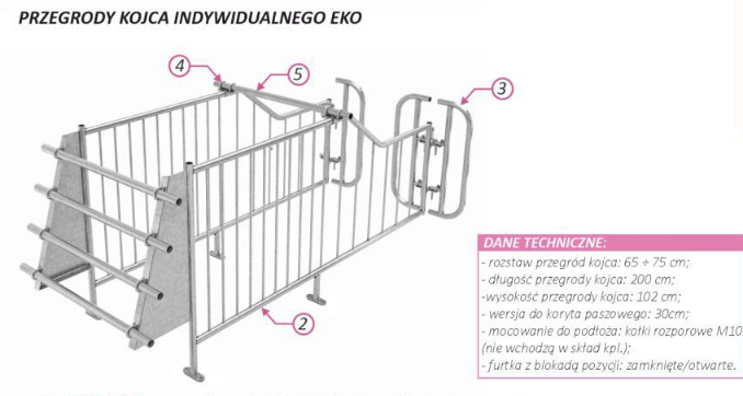 Przegroda kojca indywid. "Eko" oc.