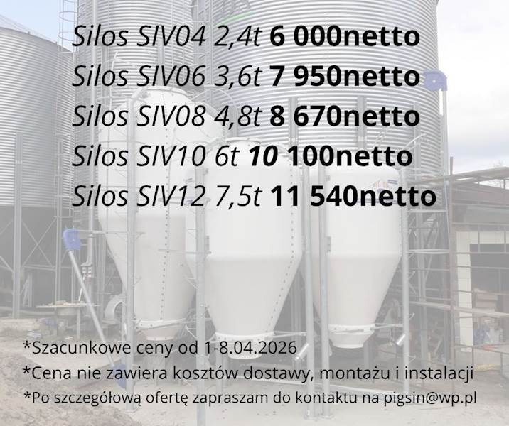 Silos paszowy z włókna szklanego 