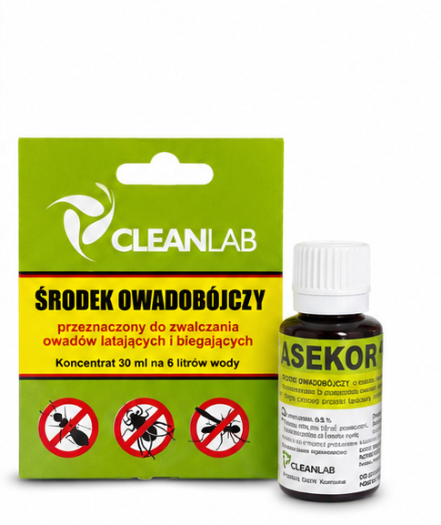 Środek owadobójczy na owady biegające i latające ASEKOR 400 Plus, koncentrat, 30 ml