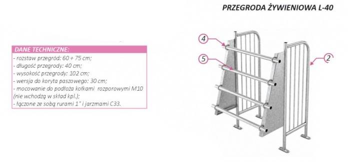 Przegroda żywieniowa L-40 oc. 