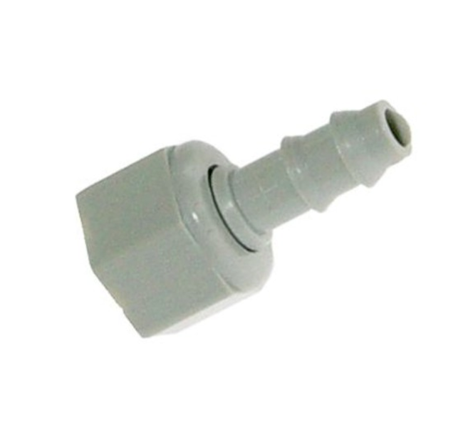 Króciec z nakrętką na wąż fi 7 mm do poideł dzwonowych TAV 22