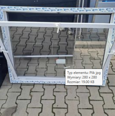 Okno inwentarskie białe 100x70