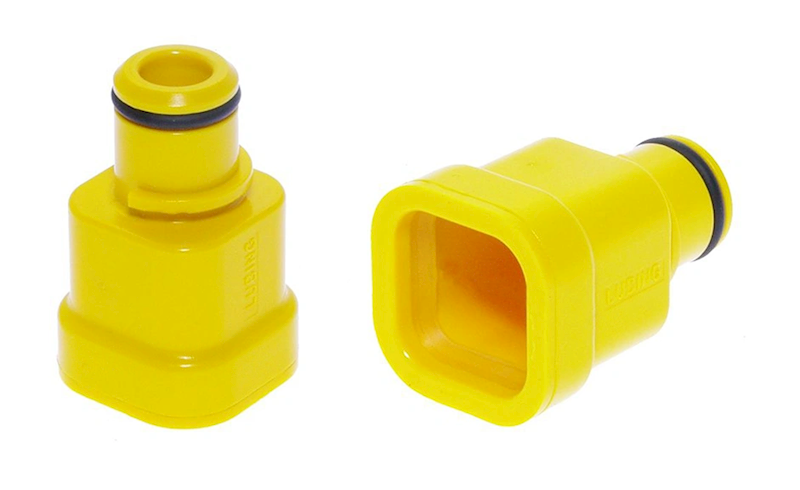 Łączenie regulatora ciśnienia z kwadratową rurą 28 x 28 mm w systemach pojenia