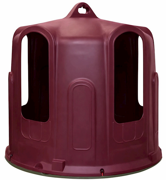 Paśnik na baloty dla cieląt i koni, 5 stanowisk burgundowy 