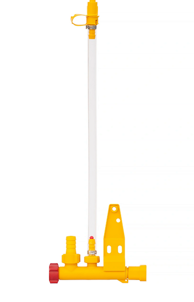 Odpowietrznik z funkcją przepłukiwania do zakończenia linii pojenia