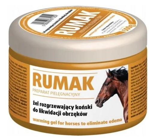 Rumak rozgrzewający dla koni żel 500g