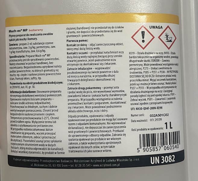 Much-ex MP pour-on bezbarwny 1 kg