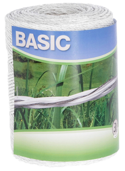 Plecionka ogrodzeniowa BASIC, 500 m, biała, Kerbl