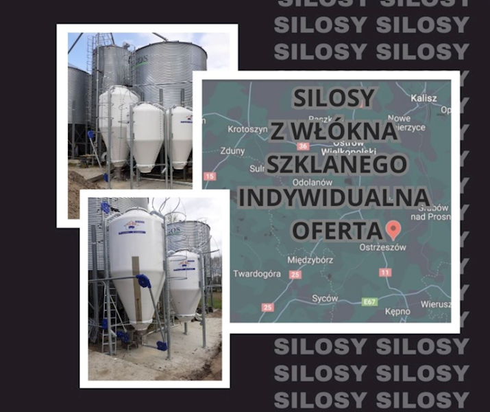 Silos paszowy z włókna szklanego 