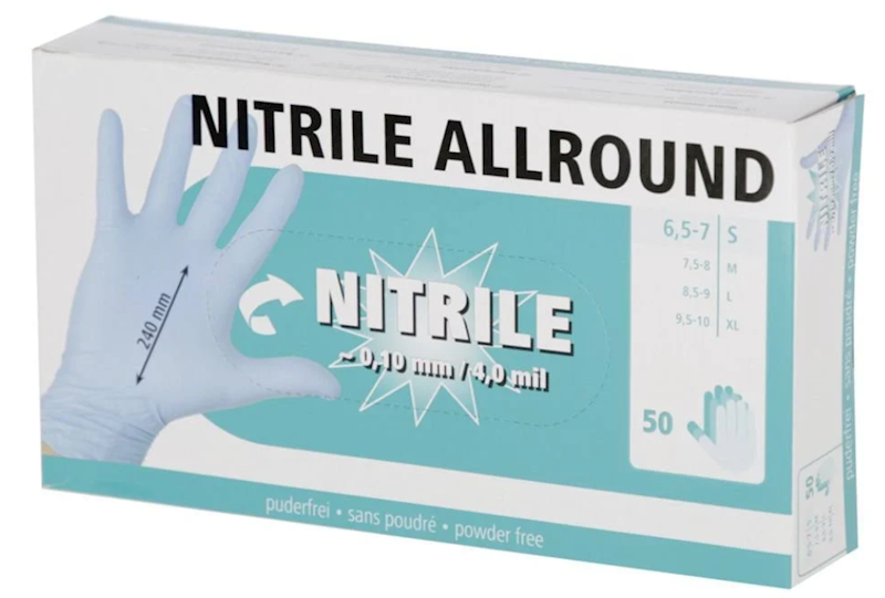 Rękawice Nitrile Allround, rozm. XL, niebieskie, 50 szt.