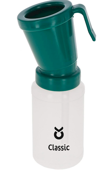 Kubek do dezynfekcji strzyków, powrotny, zielony