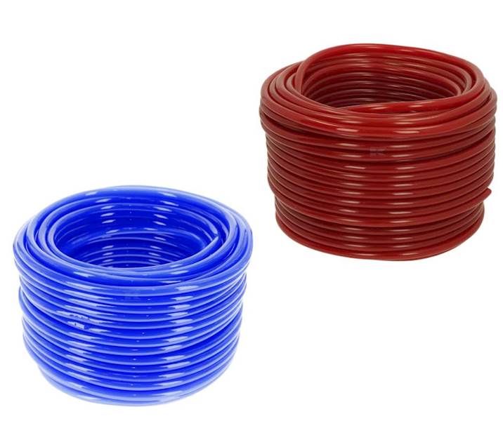 Wąż do środków myjących czerwony i niebieski