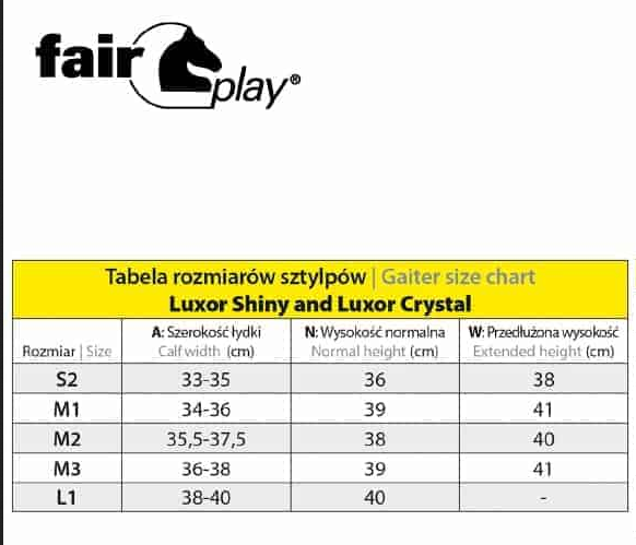 Sztylpy Fair Play LUXOR CRYSTAL czarne M