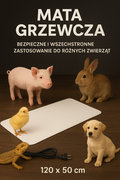 Mata grzewcza 120x50, 70W, lewa, z wtyczką