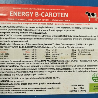 Energy B-caroten 20kg 