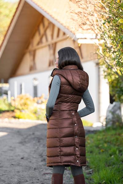 Długa kamizelka A/W 2023 damska, szary/zielony, XS, Covalliero