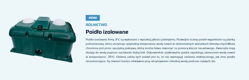 Poidło izolowane dwukomorowe 80L 990 X 597 X 460