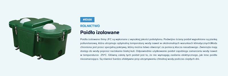 Poidło izolowane dwukomorowe 100L 1100 x 645 x 550