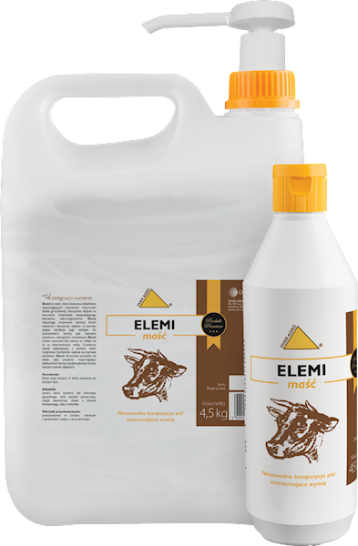 Elemi maść 450g - rozgrzewająca bezkarencyjna maść na zapalenia wymion / 29.02.2028