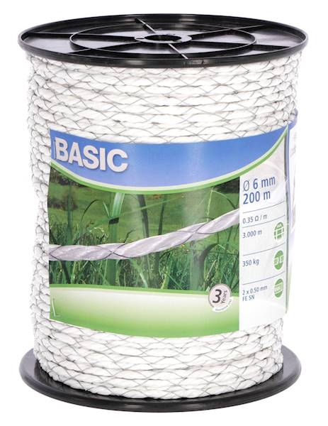 Linka BASIC 200m, 6mm, 2x0,5 mm biała