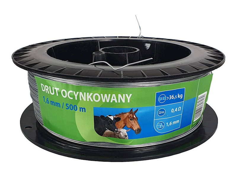 Drut ocynkowany 1,6 mm, 500m
