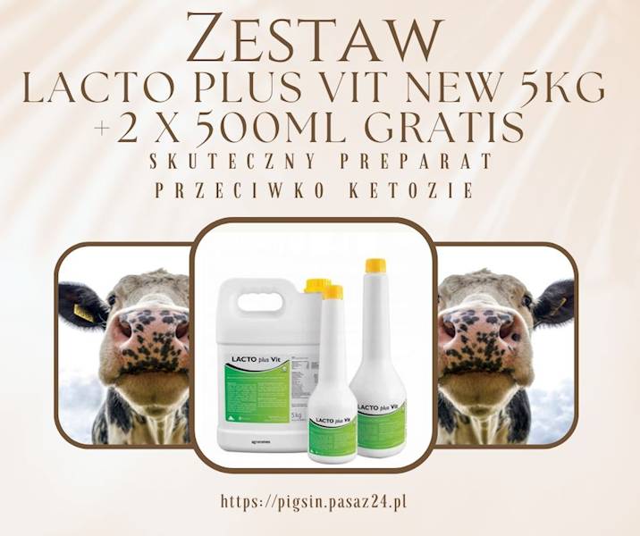 Zestaw Lacto Plus Vit New 5kg +GRATIS 2 x 500ml 