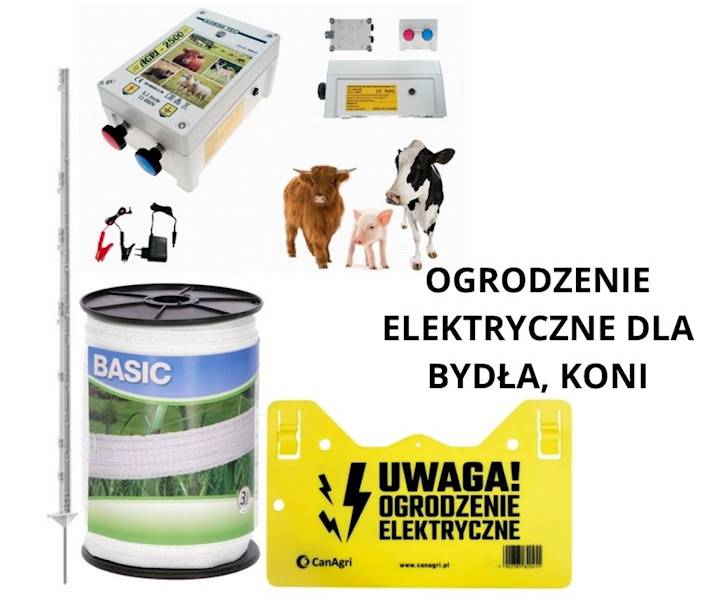 Ogrodzenie elektryczne dla koni, bydła sieciowo-akumulatorowy