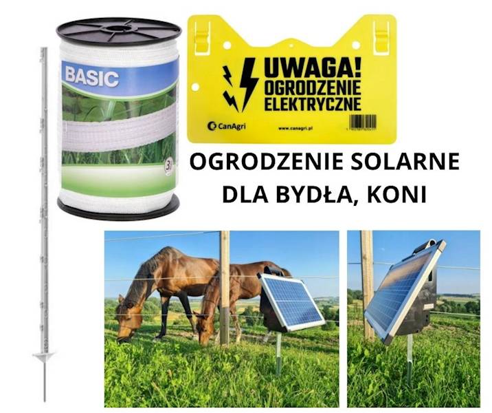 Ogrodzenie elektryczne zestaw solarny dla koni, bydła 4,2 J