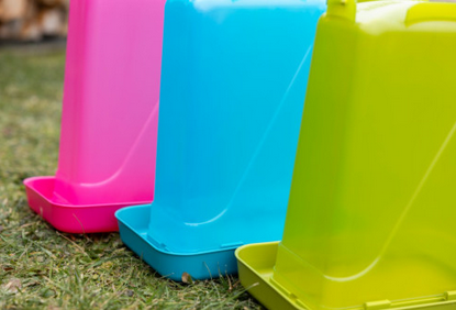 Karmidło dla drobiu prostokątne 3,5 l, plastikowy, niebieskie, Kerbl