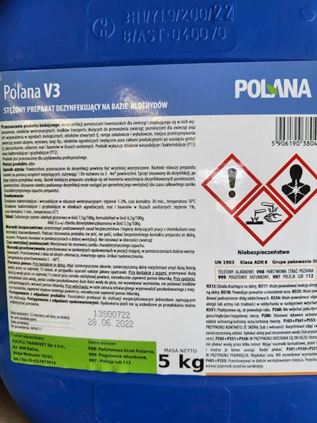 Polana V3 5KG Preparat do dezynfekcji mat i powierzchni 