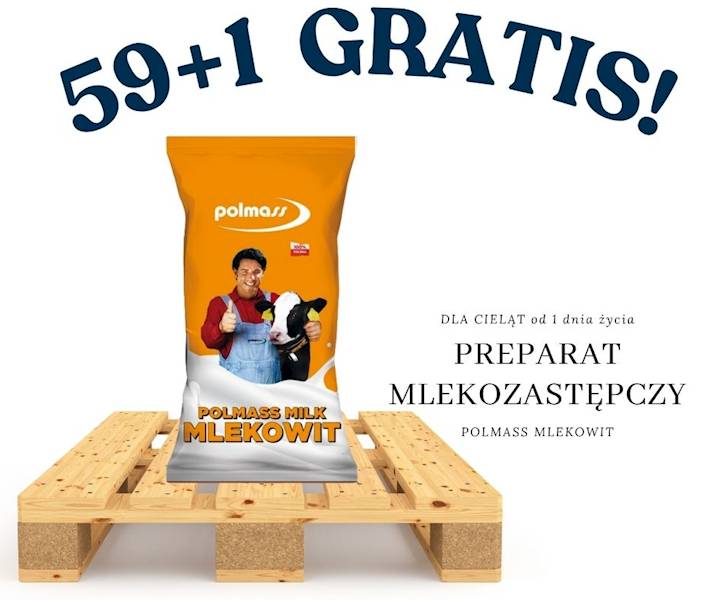 59+1 GRATIS Preparat mlekozastępczy Mlekowit Polmass 20kg