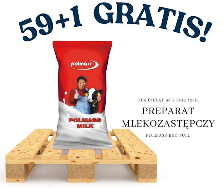 59+1 GRATIS Preparat mlekozastępczy RED FULL Polmass 20kg