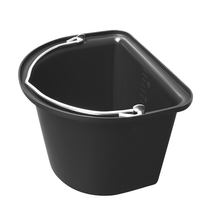 Pojemnik na paszę z pałąkiem czarny 