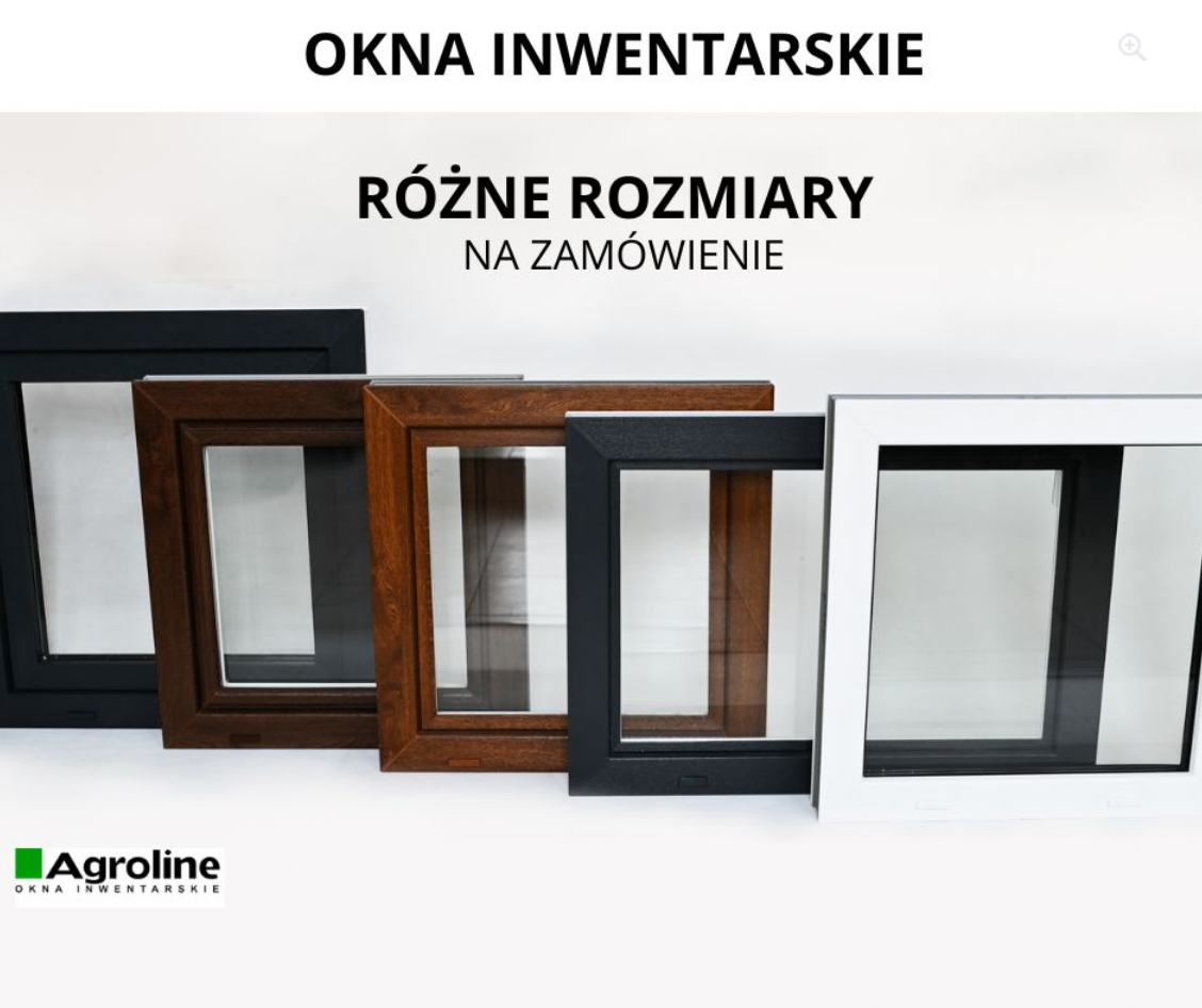 Okno inwentarskie białe 90x80
