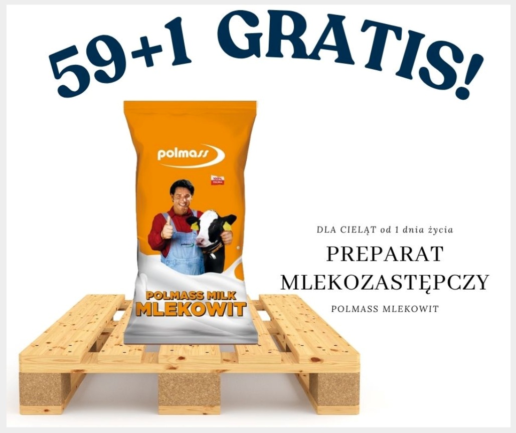59+1 GRATIS Preparat mlekozastępczy Mlekowit Polmass 20kg