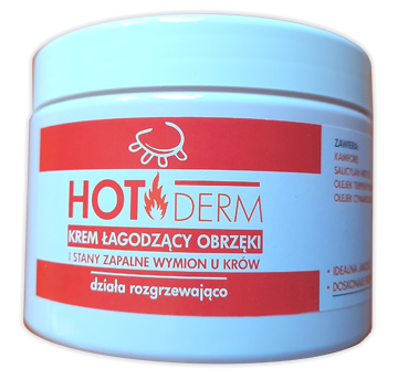 HOT DERM - Maść rozgrzewająca na obrzęki wymion u krów, 500 ml