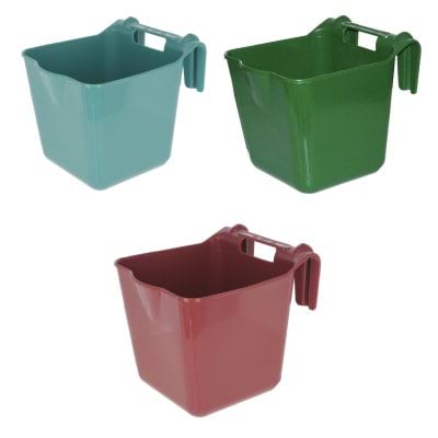 Karmidło zawieszane hang on z zaczepem prostokątne 13 l oliwkowe