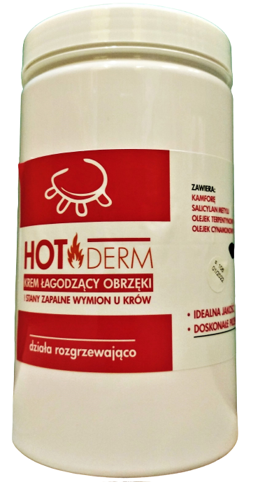 HOT DERM - Maść rozgrzewająca na obrzęki wymion u krów, 1000 ml