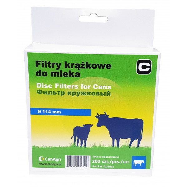 Can Agri Filtr krążkowy do mleka 114 mm 200 szt. 